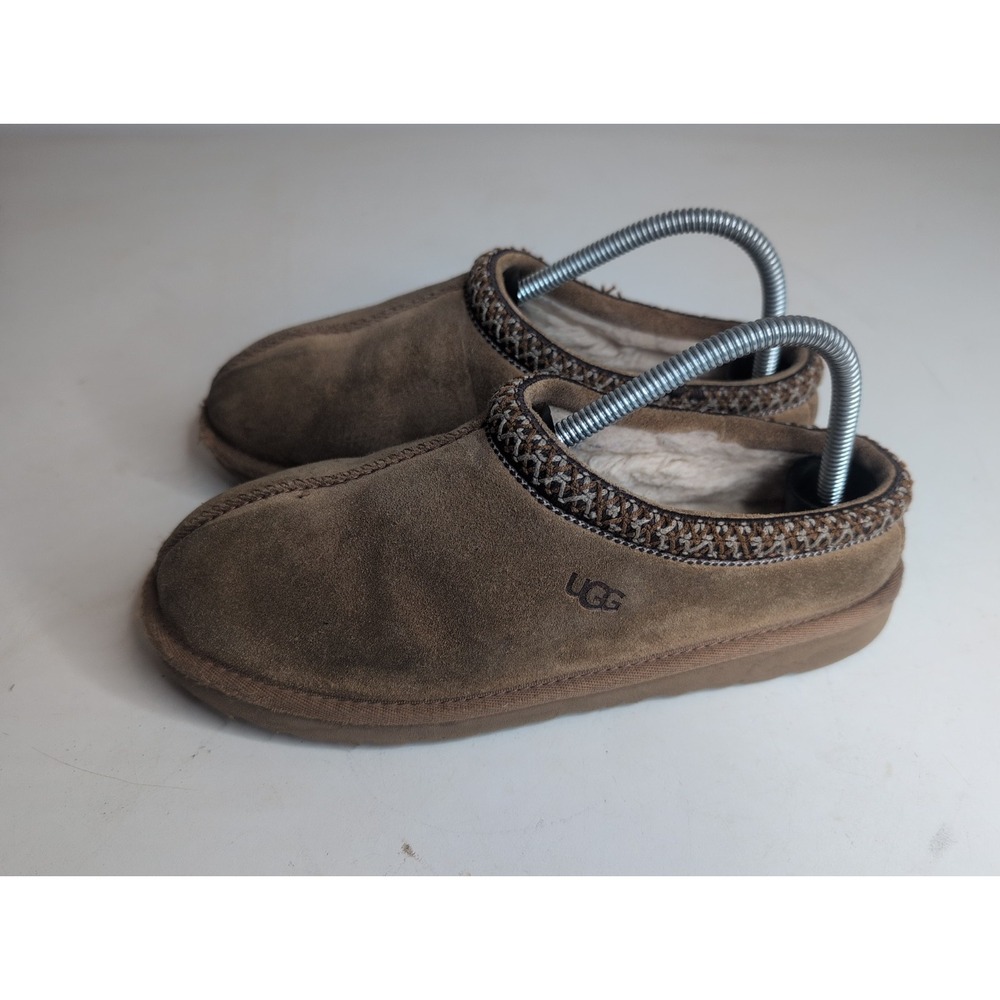 Women's UGG Tasman Brown Suede Slippers S/N 5955 Sz 7.5 USA